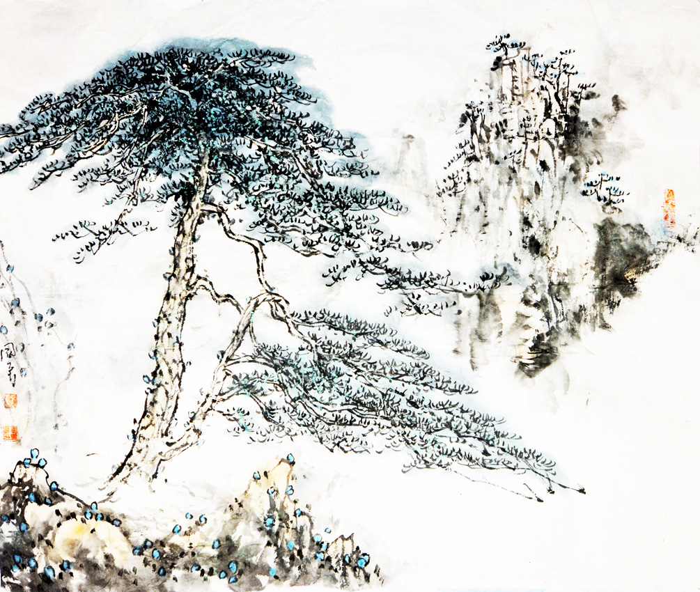 著名画家刘国良山水画 黄山 著名画家刘国良山水画 黄山