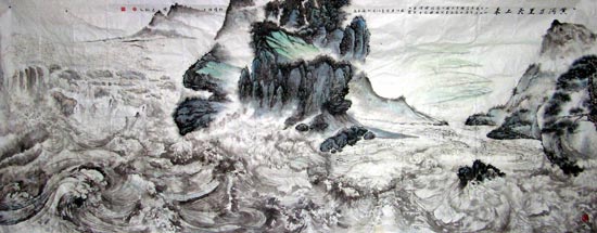 著名画家刘国良山水画1 著名画家刘国良山水画1