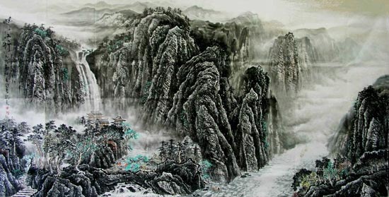 著名画家刘国良山水画14 著名画家刘国良山水画14