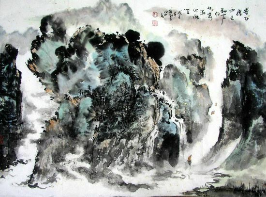 著名画家刘国良山水画7 著名画家刘国良山水画7
